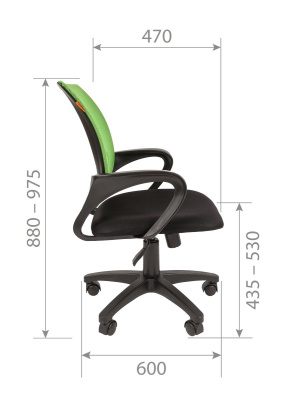 Кресло Chairman 696 (сетка оранжевая/ткань TW)